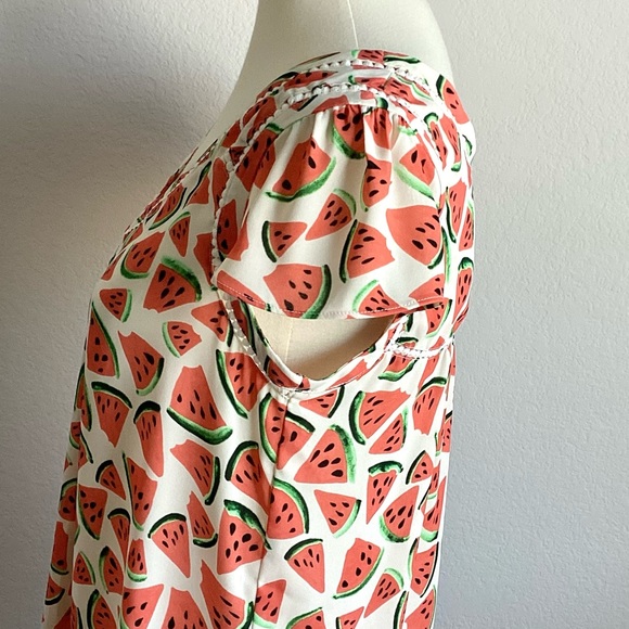 SUMMER CLOSEOUT ☀️ \Anthropologie\ Maeve Watermelon Shirt - Picture 7 of 14